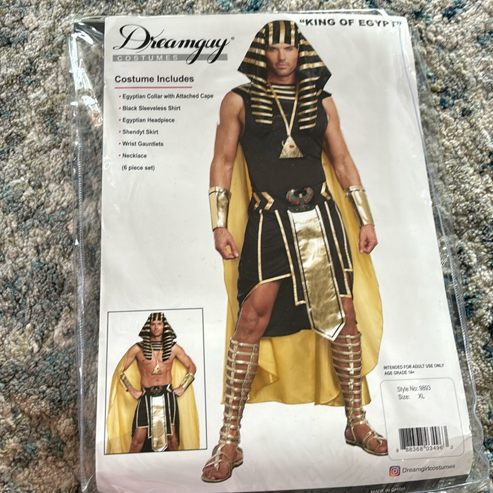 King of Egypt Costume Size XL